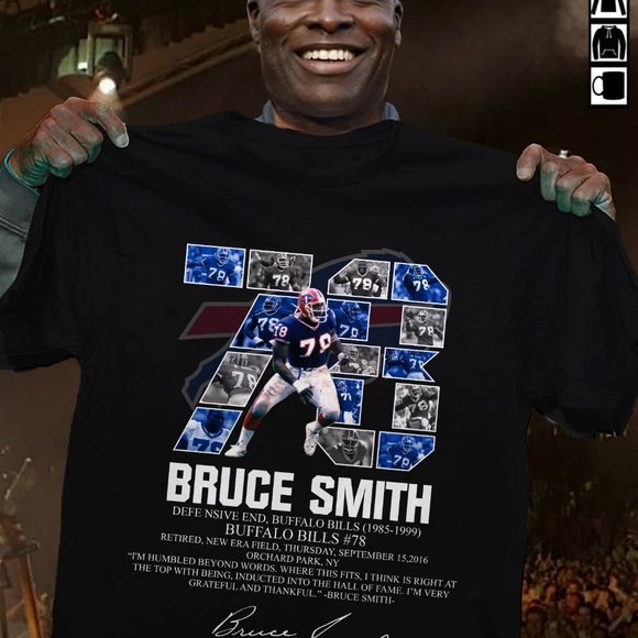 Bruce Smith Buffalo Bills Signature Shirt - Picture 1 of 2